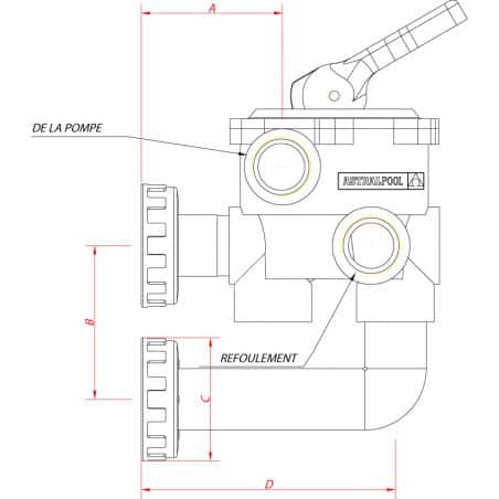 Vanne Voies Astralpool Pour Filtre Sable Piscine Pisceen