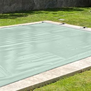 Couverture de Sécurité piscine à Barres Invisibles Aquilon vert amande