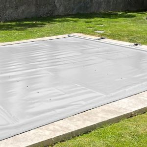 Couverture de Sécurité piscine à Barres Invisibles Aquilon gris