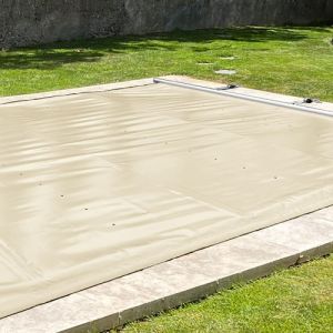 Couverture de Sécurité piscine à Barres Invisibles Aquilon sable